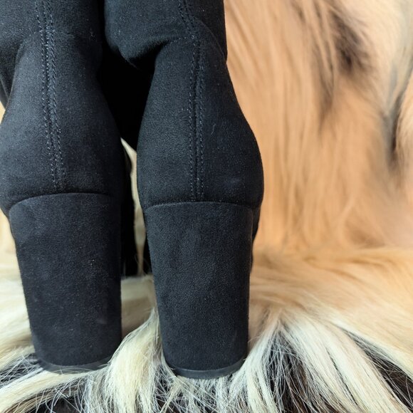 NEW Kelly & Katie Jali Over-the-Knee Stretch Boots | Black Faux Suede | Size 7.5 - Picture 6 of 13